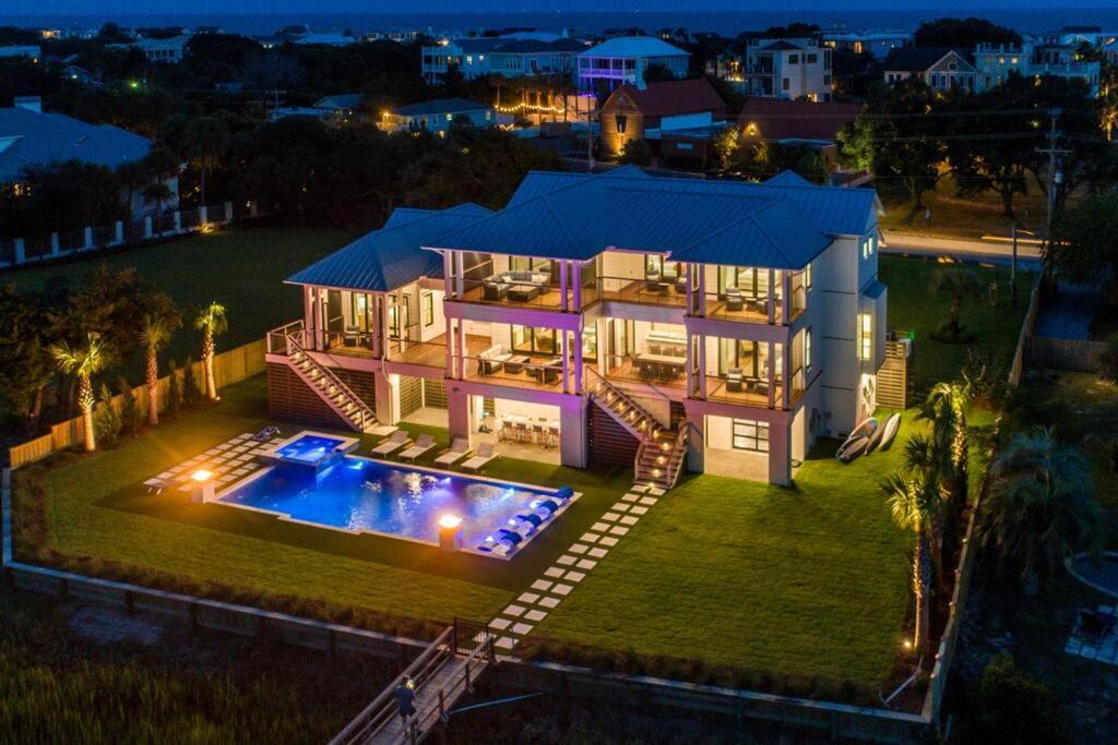 New Waterfront Home With Deep Water Dock ไอล์ออฟปาล์มส์ ภายนอก รูปภาพ