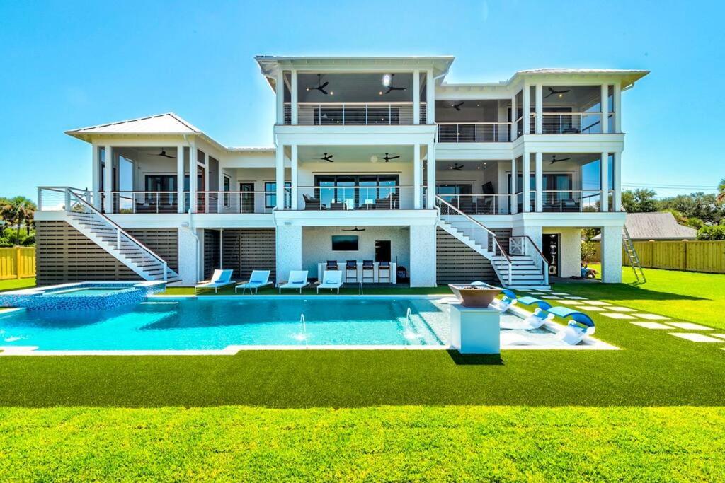 New Waterfront Home With Deep Water Dock ไอล์ออฟปาล์มส์ ภายนอก รูปภาพ