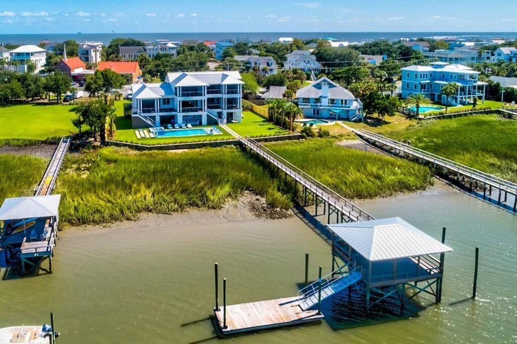 New Waterfront Home With Deep Water Dock ไอล์ออฟปาล์มส์ ภายนอก รูปภาพ