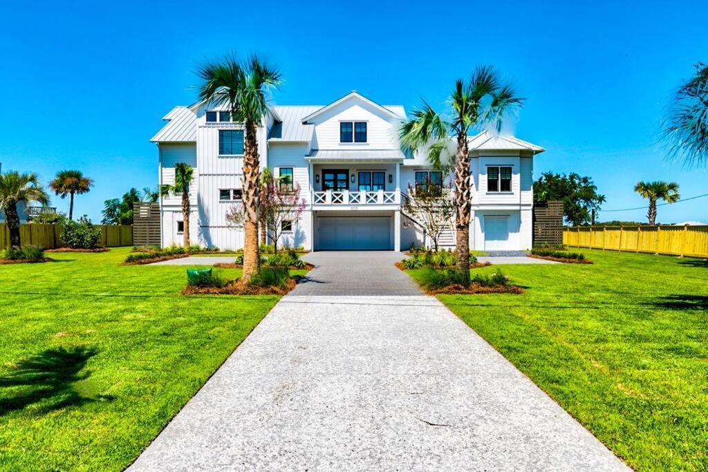 New Waterfront Home With Deep Water Dock ไอล์ออฟปาล์มส์ ภายนอก รูปภาพ